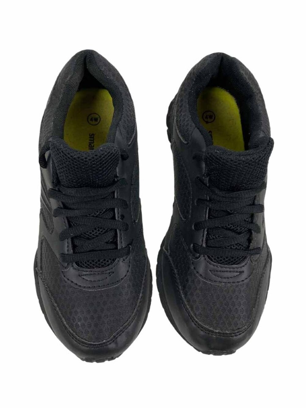 Smartfit Boys Black Lace-Up Sneakers Shoes Size 4W Youth